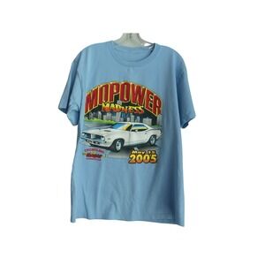 Vintage Mopower Madness 2005 T-Shirt Mopar Chicagoland Car Event Blue Mens L‎